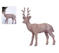 Toyland 529043Z Glitter Reindeer | Rose Gold | 17 cm | Pack of 1 Accessory