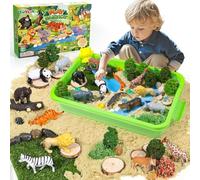 Toylink Play Sand for Kids Animal Sand Toys with Sandbox Magic Sand Animal Figures Sand Molds Sensory Toys Gifts for Kids Boys Girls 3 4 5 6 7 8 on Birthday