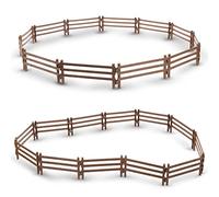 TOYMANY 24PCS Horse Corral Fencing Accessories Playset, Plastic Fence Toys | Barn Paddock Horses Stable or Farm Animal Figurines, Cake Toppers Christmas Birthday Gift Party Favor School Project for Kids