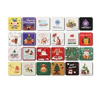 TOYMIS 24pcs Mini Christmas Greeting Cards & Envelopes, 3 x 3 Merry Christmas Greeting Cards Festival Color Cute Holiday Christmas Cards Bulk for Kids Family Friends