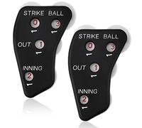 TOYMIS 2pcs Baseball Umpire Indicator, 4 Wheel Baseball Umpire Clicker Baseball Counter Clicker for Accurately Recording Strike Balls Outs and Innings Balls for Softball Coach (Black)