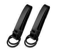 TOYMIS 2pcs Duty Belt Key Holder, Stainless Steel Tactical Stealth Belt Loop Key Ring Belt Key Clip for Police Prison Guards Law Enforcement Fire Agencies