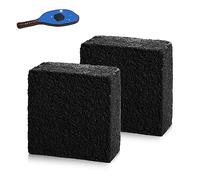 TOYMIS 2pcs Pickleball Paddle Eraser, Pickleball Eraser Carbon Fiber Pickleball Paddle Cleaner Dust Remover for Pickleball Residue and Dirt Cleaning(Black)