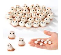 TOYMIS 30pcs Mini Resin Owl Figurines, Tiny Small Resin Animals Miniature Owl Sculpture Ornaments for DIY Craft Garden Micro Landscape Plant Pots Home Decor and Car Accessories