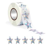 TOYMIS 500pcs Silver Star Stickers, 1.5in Star Shapes, Glitter, Reusable, Indoor Use, All Seasons, Stickers