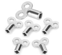 TOYMIS 6Pcs Radiator Valve Keys, Radiator Bleed Hole Key Radiator Vent Air Valve Key Plumbing Valve Key for Radiators and Faucet (Silver)