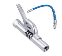 TOYMIS Grease Gun Coupler, 12,000 PSI Working Pressure Quick Release Grease Coupler with Hose Easy to Lock Handle Grease Gun Flexible Hose Compatible with All Standard 1/8" NPT Grease Gun Fitting