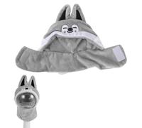 TOYMIS Lightstick Cover for SK, Cartoon Character Lightstick Holder Soft Plush Cloth Support Display Holder Compatible with SK Light Stick Ver1.0/2.0 (Gray Wolf)