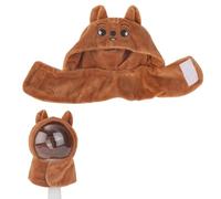 TOYMIS Lightstick Cover for Stray Kids, Cartoon Character Lightstick Holder Soft Plush Cloth Support Display Holder Compatible with Stray Kids Light Stick Ver1.0/2.0 (Brown Bear)