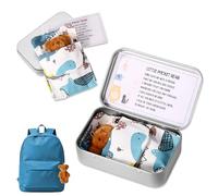 TOYMIS Little Pocket Bear Hug Set, Adorable Mini Plush Bears with Inspirational Card Sleeping Blanket & Iron Box for Friends Encouragement & Party Favor