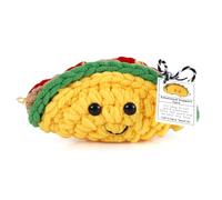 TOYMIS Positive Crochet Taco Doll - Funny Knitted Taco Emotional Support Gift for Motivational Party Decoration