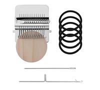 TOYMIS Small Weaving Loom Set - Wooden Speedweve Loom With Complete Accessories, Darning Machine for DIY Mending Sewing, 14 Hooks