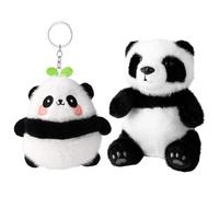 TOYMIS The Pandy Emotional Healing Plush, with 1 Panda Pendant The Pandy Hug Motion Soft Emotional Healing on Demand Bear Plush Toy with Hug Stuffed Toy for Comfort