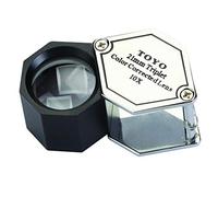 Toyo 10X21-C Professional Hexagonal 10X Magnifying Jeweler's Loupe with 21mm Triplet Lens, Chrome