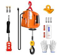TOYO-INTL 3 in 1 Electric Hoist Winch, 1100lbs Portable Electric Power Winch with Wire and Wireless Remote Control, 110V Electric Hoist Crane, Overload Protection 25ft Lifting Height for Towing