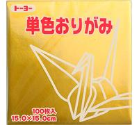 Toyo Origami Paper Single Color - Gold - 15cm, 100 Sheets - From Japan