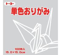 Toyo Origami Paper Single Color - Light Gray - 15cm, 100 Sheets