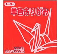 Toyo Origami Paper Single Color - Red - 15cm, 100 Sheets