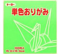 Toyo Origami Paper Single Color - Yellowish Green - 15cm, 100 Sheets