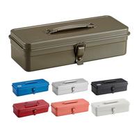 Toyo Steel T-320 Steel Tool Box, Moss Green, Width 13.0 x Depth 5.5 x Height 3.5 inches (33 x 14 x 9 cm), Made in Japan, Tool Box, Storage Box