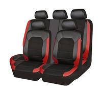 TOYOCC 9 Pcs Car Seat Cover for Kia Soul Sportage Sorento Spectra Spectra5 2000-2022 2023 2024, Leather Waterproof Breathable Seat Covers Full Set Seat Protector Interior Accessories,Red