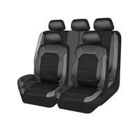 TOYOCC 9 Pcs Car Seat Covers for Audi A1 A3, Leather Waterproof Breathable Seat Protectors, Full Set, Grey