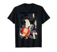Toyohara Kunichika Actor with Fan Ukiyo-e Portrait Art T-Shirt