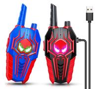 Toyokid Spider Walkie Talkies Rechargeable, Toys for 3-10 Years Old Girls Boys Toys Age 3 4 5 6 7 8 Kids Toys Age 3 4 5 6 Gift for 3-10 Year Olds Boys Girls Walkie Talkie Birthday Xmas Gifts Present