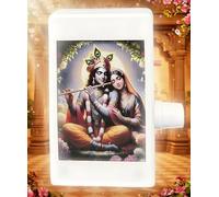 Toyoos Radhe Krishna 9-in-1 LED Mantra Chanting Box with Adjustable Volume & Bell Tones | Devotional Audio Player for Home, Temple & Meditation | Glowing Light for Peace & Positivity | Ideal Gift Item