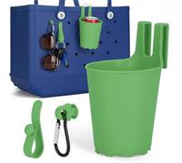 TOYORK Cup Holder and Hooks Accessories for Bogg Bag Original/Baby/Bitty