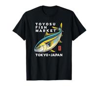 Toyosu Fish Market Tokyo Japan Buri Yellowtail Fish Souvenir T-Shirt