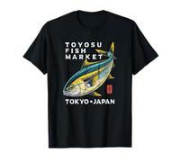 Toyosu Fish Market Tokyo Japan Buri Yellowtail Fish Souvenir T-Shirt