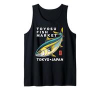 Toyosu Fish Market Tokyo Japan Buri Yellowtail Fish Souvenir Tank Top