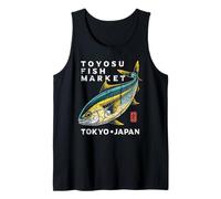 Toyosu Fish Market Tokyo Japan Buri Yellowtail Fish Souvenir Tank Top