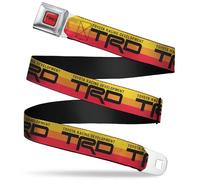 Toyota Belt, Seatbelt Buckle Belt, Toyota Racing Development TRD Logo Rally Stripe Sunset, Adjustable, Multicolor, Youth (22"-32")