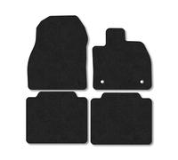 Toyota BZ4X (2022+) Premium Car Mats Accessories Tailored Fit Tufted-Pile Carpet Black Trim Non-Slip Floor Mats Full Coverage Compatible Accessory Full Front & Rear Set Hand-Finished with Clips