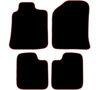 Toyota Corolla 2002-2006 Car Mats UK-Made Tailored Fit Carpet Floor Mats Full Coverage Compatible Accessory Red Trim