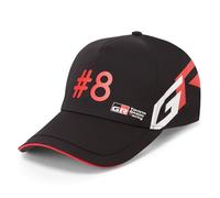 Toyota Gazoo Racing Baseball Cap, #8, Black with Red Accents, Adjustable