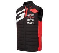 Toyota Gazoo Racing, Official 2025 WEC Merchandise, Team Full Zip Padded Puffer Gilet Jacket, Black, Red, White