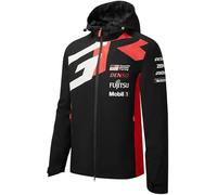 Toyota Gazoo Racing, Official 2025 WEC Merchandise, Team Waterproof Rain Full Zip Jacket, Black, Red, White (UK, Alpha, S, Regular, Regular, Black)