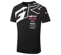 Toyota Gazoo Racing, Official 2025 World Rally Merchandise, Team Classic Men's T-Shirt, Jersey, Tee, Black, White (UK, Alpha, M, Regular, Regular, Black)