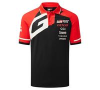 Toyota Gazoo Racing, Official 2025 World Rally Merchandise, Team Polo Shirt, Black, Red, White (UK, Alpha, L, Regular, Regular, Black)