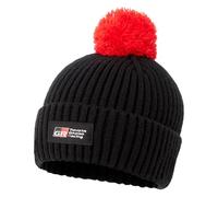Toyota Gazoo Racing - Official Merchandise - Knitted Bobble Beanie Hat - Black/Red - Stretch Fit