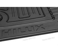 Toyota Genuine Hilux Single Cab 2x Black Rubber Floor Mats w/o Heater Duct 2011-