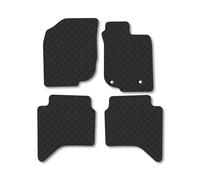 Toyota Hilux (2011-2016) Rubber Van Mats Accessories Tailored Fit Compatible Accessory Waterproof Protection Non-Slip Car Floor Mats 3mm Thick Full Coverage Durable Coverage with Clips