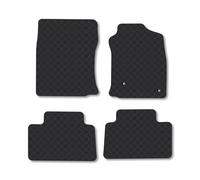 Toyota Land Cruiser (2003-2010) Rubber Car Mats Accessories Tailored Fit Compatible Accessory Waterproof Protection Non-Slip Floor Mats Full Coverage Durable Front Rear Set Coverage with Clips