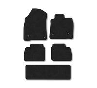 Toyota Land Cruiser (2010-2012) [V8] Premium Car Mats Accessories Tailored Fit Tufted-Pile Carpet Black Trim Non-Slip Floor Mats Full Coverage Compatible Accessory Full Front & Rear Set with Clips