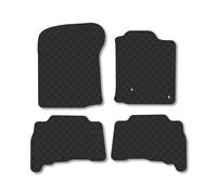 Toyota Land Cruiser (2010-2013) Rubber Car Mats Accessories Tailored Fit Compatible Accessory Waterproof Protection Non-Slip Floor Mats Full Coverage Durable Front Rear Set Coverage with Clips