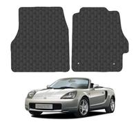 Toyota MR2 (2000-2008) Rubber Car Mats Accessories Tailored Fit Compatible Accessory Waterproof Protection Non-Slip Floor Mats Full Coverage Durable Front Set Coverage with Clips