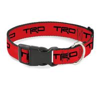 Toyota Pet Collar, Dog Collar Plastic Buckle, Toyota Racing Development TRD Logo Red Black, 20 to 31 Inches 1.5 Inch Wide